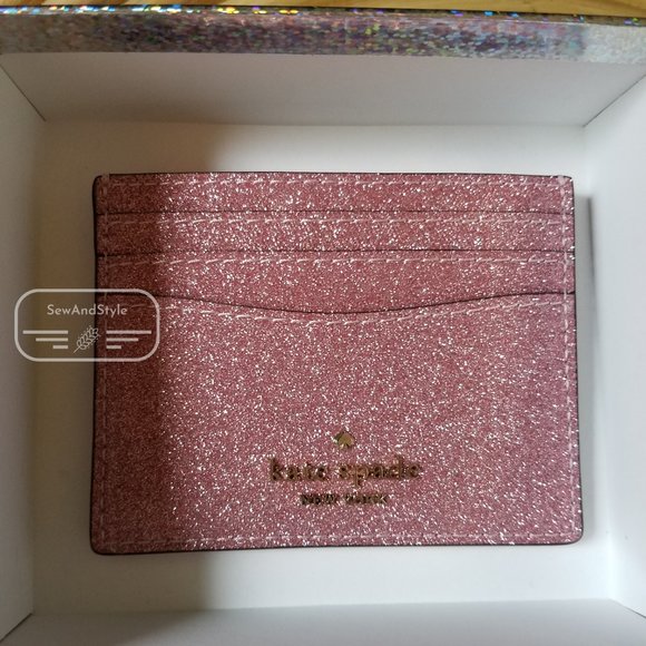 Kate Spade Small Boxed Slim Card Holder Pink Rose - Picture 11 of 11